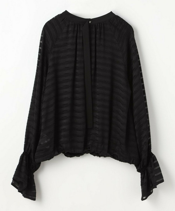 シルクボーダーつっきりブラウス 詳細画像