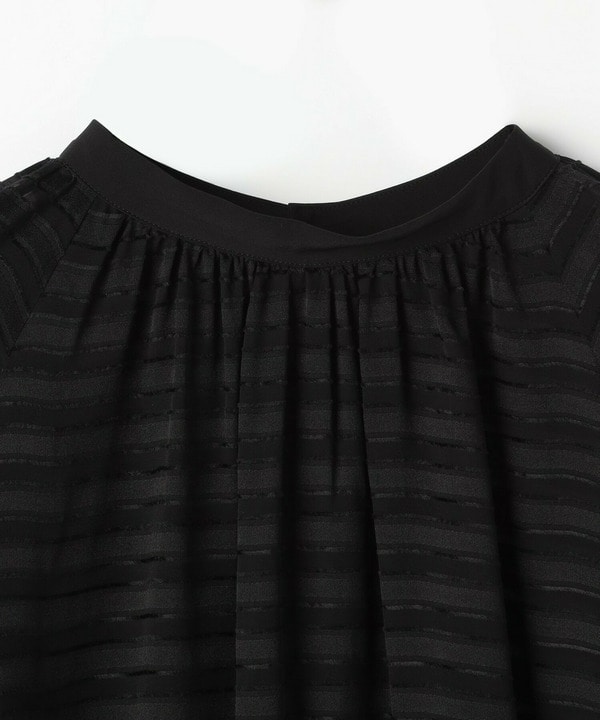 シルクボーダーつっきりブラウス 詳細画像