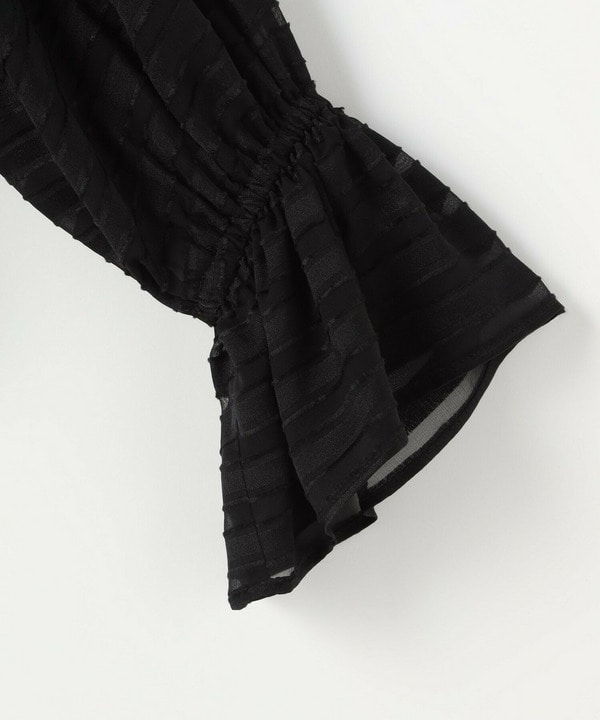 シルクボーダーつっきりブラウス 詳細画像