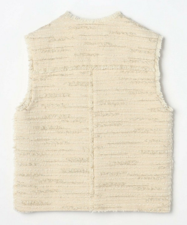 リングウールラメツイードジレ 詳細画像