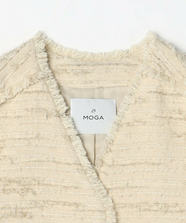 リングウールラメツイードジレ 詳細画像