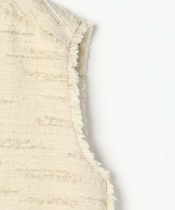 リングウールラメツイードジレ 詳細画像