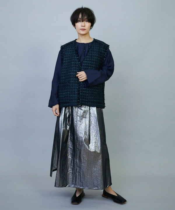 ファンシーラメツイードジレ 詳細画像