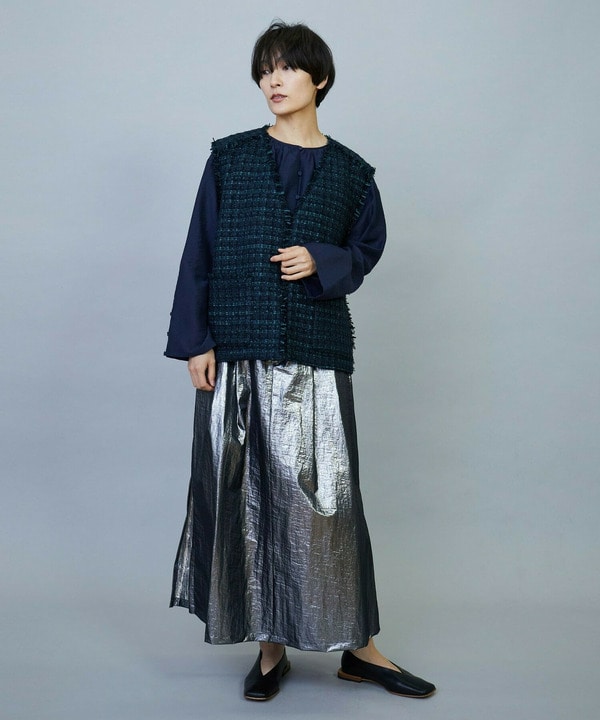 ファンシーラメツイードジレ 詳細画像