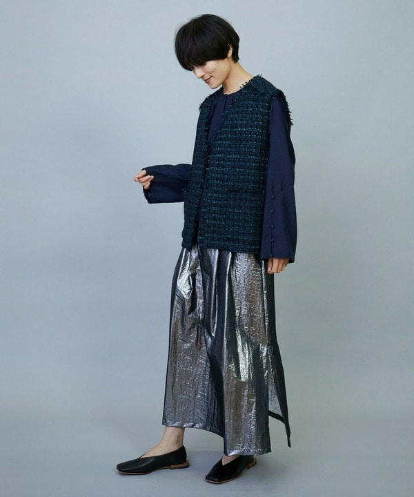 ファンシーラメツイードジレ 詳細画像