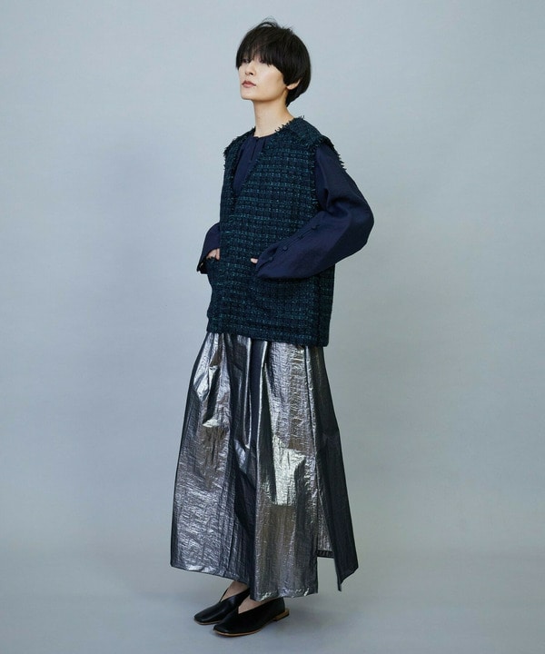 ファンシーラメツイードジレ 詳細画像