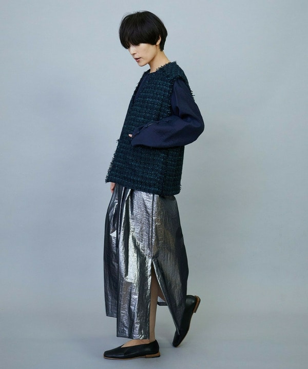 ファンシーラメツイードジレ 詳細画像