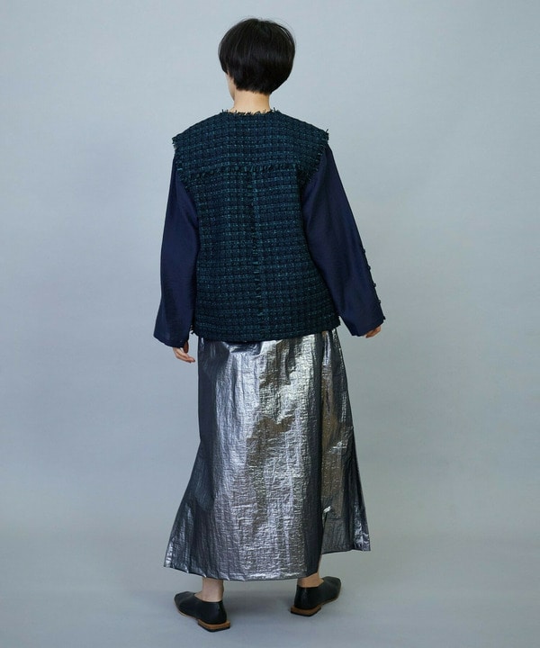 ファンシーラメツイードジレ 詳細画像