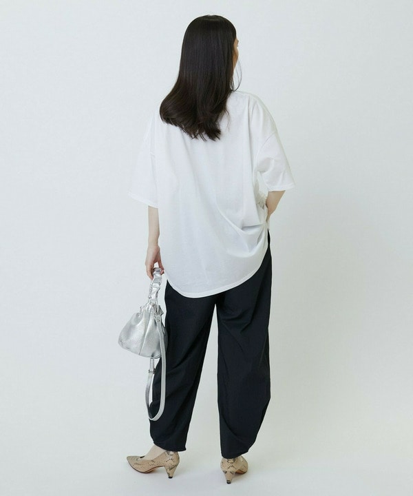 ピンストライプストレッチベイカーパンツ 詳細画像