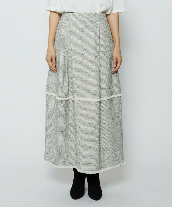 ミックスツイードスカート 詳細画像