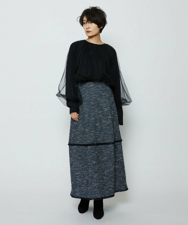 ミックスツイードスカート 詳細画像