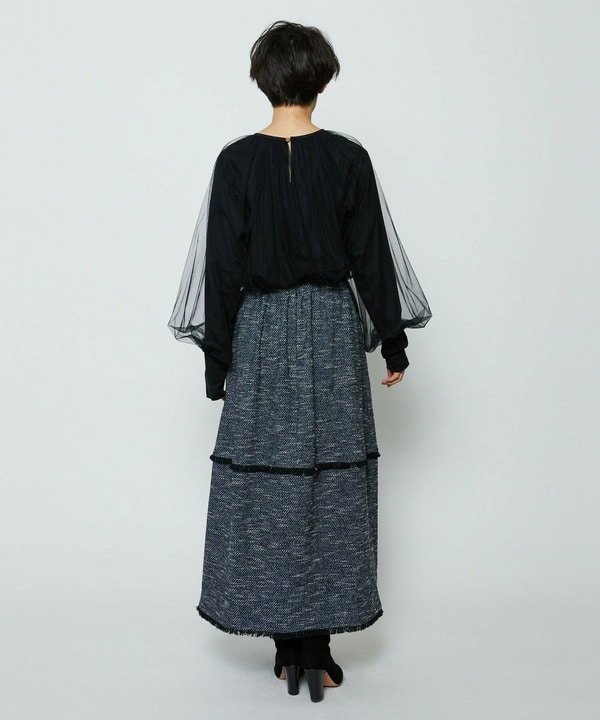 ミックスツイードスカート 詳細画像