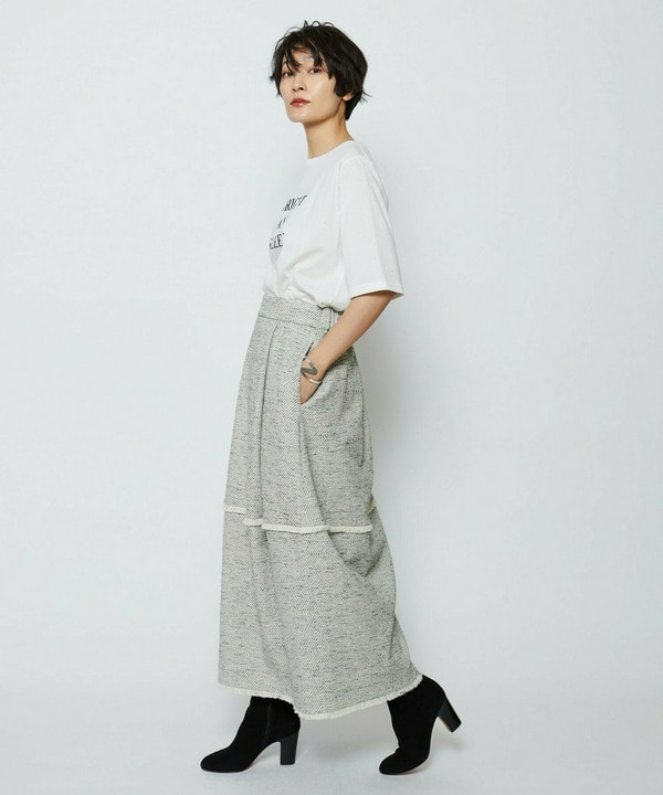 ミックスツイードスカート 詳細画像