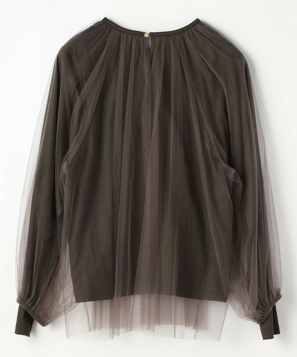 ソフトチュール&times;天竺ドッキングプルオーバー 詳細画像