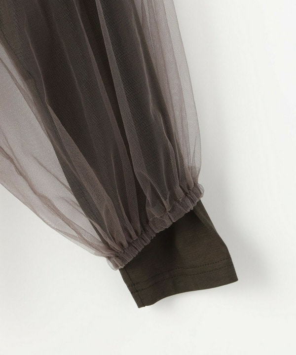 ソフトチュール&times;天竺ドッキングプルオーバー 詳細画像