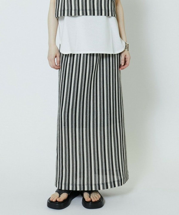 ラッセルタイトスカート 詳細画像 ブラック&times;アイボリー