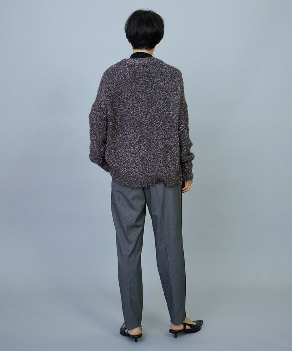 ウールライクピンヘッドテーパードパンツ 詳細画像