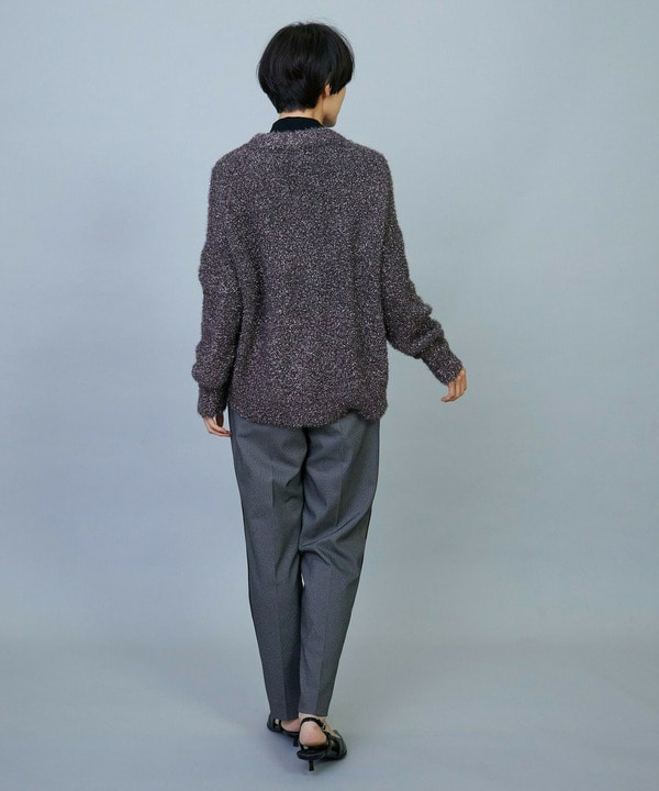 ウールライクピンヘッドテーパードパンツ 詳細画像