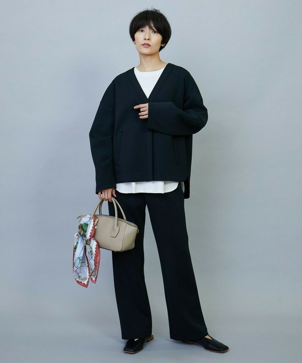 トリアセダンボールVネックカーディガン 詳細画像