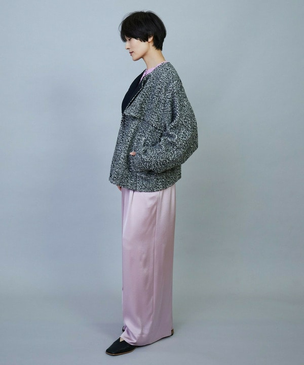 ソアパールサテンワイドパンツ 詳細画像