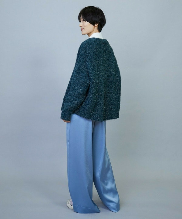 ソアパールサテンワイドパンツ 詳細画像