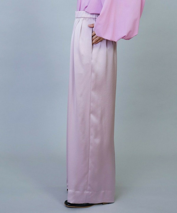 ソアパールサテンワイドパンツ 詳細画像