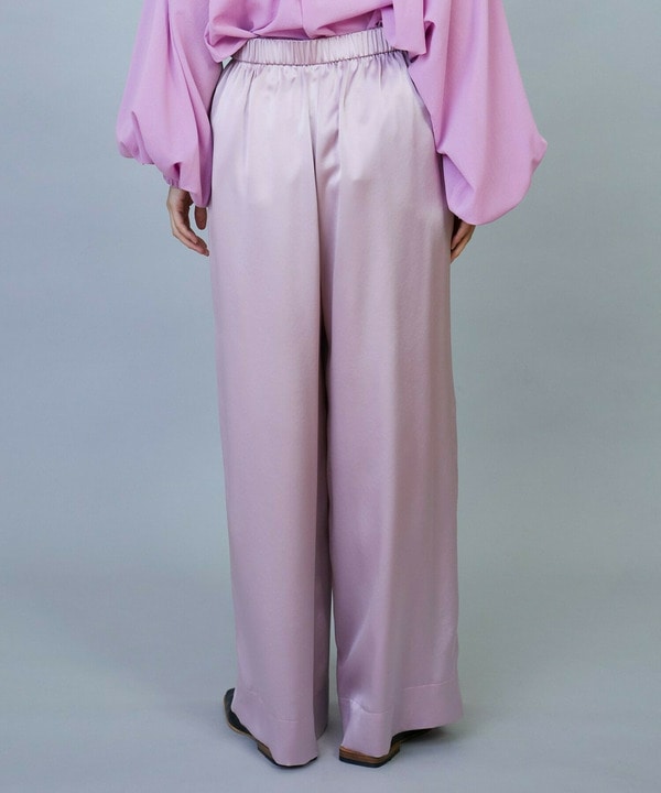 ソアパールサテンワイドパンツ 詳細画像