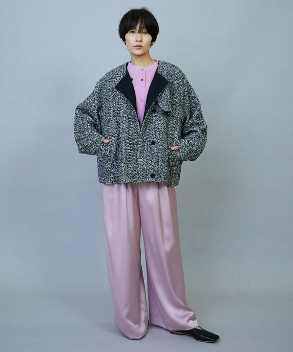 ソアパールサテンワイドパンツ 詳細画像