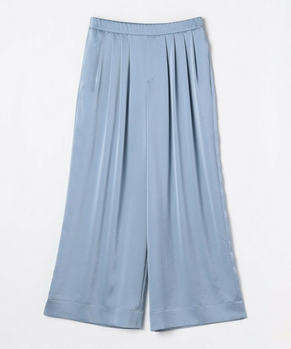 ソアパールサテンワイドパンツ 詳細画像 ブルー