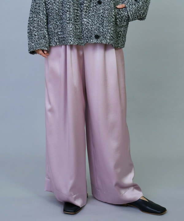 ソアパールサテンワイドパンツ 詳細画像 ピンク