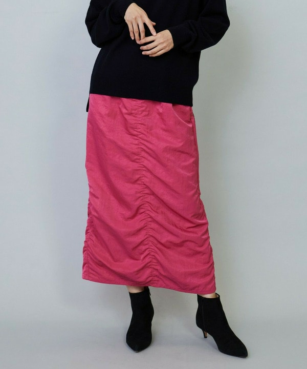 ナイロンタフタIラインスカート 詳細画像 ピンク