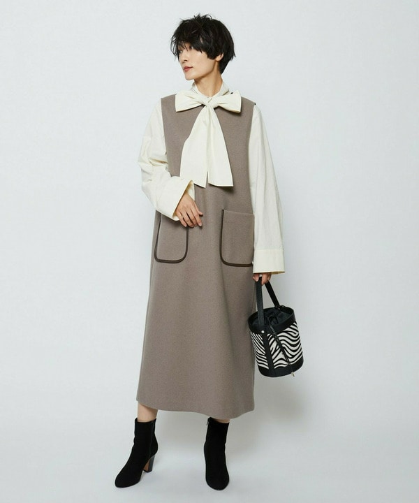 feerique 　ヴィンテージライクボウタイブラウス 詳細画像