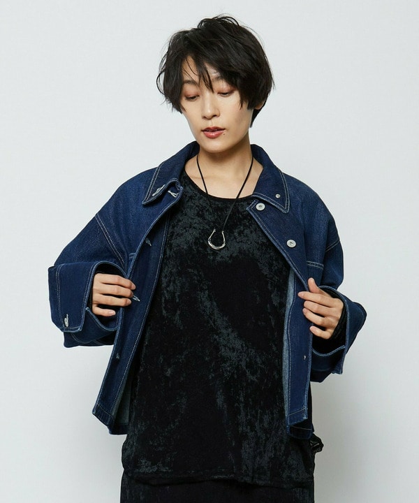 feerique ベロアチュールプルオーバー 詳細画像 ブラック