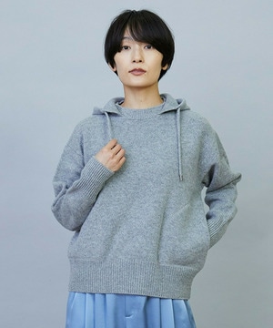 ANNUAL×MOGA　ウールカシミヤニットパーカー