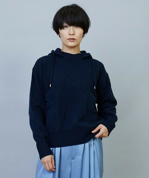 ANNUAL×MOGA　ウールカシミヤニットパーカー