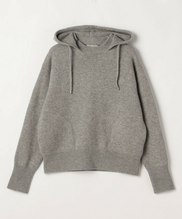 ANNUAL&times;MOGA　ウールカシミヤニットパーカー 詳細画像 グレー