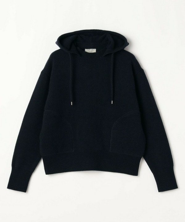 ANNUAL&times;MOGA　ウールカシミヤニットパーカー 詳細画像 ネイビー