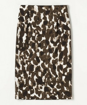 wb　ポンチミスティプリントタイトスカート