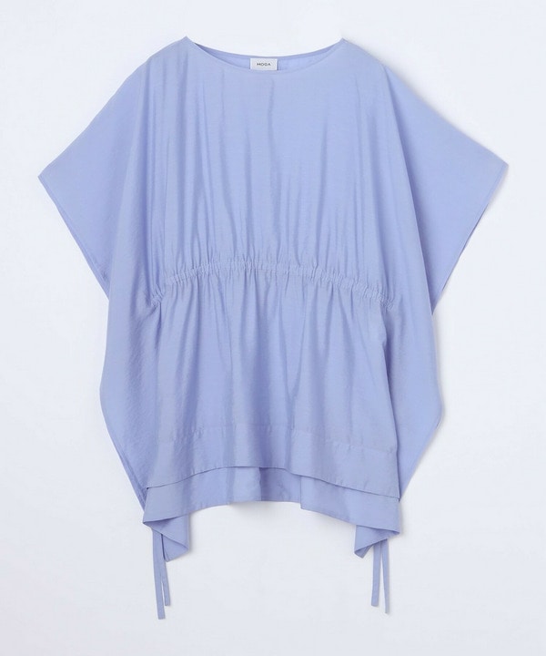 【Lサイズ】シアーVISリネンブラウス 詳細画像 ブルー