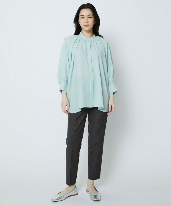 【Lサイズ】綿麻オックスストレッチパンツ 詳細画像