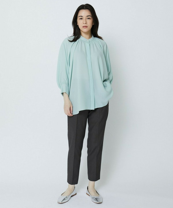 【Lサイズ】綿麻オックスストレッチパンツ 詳細画像