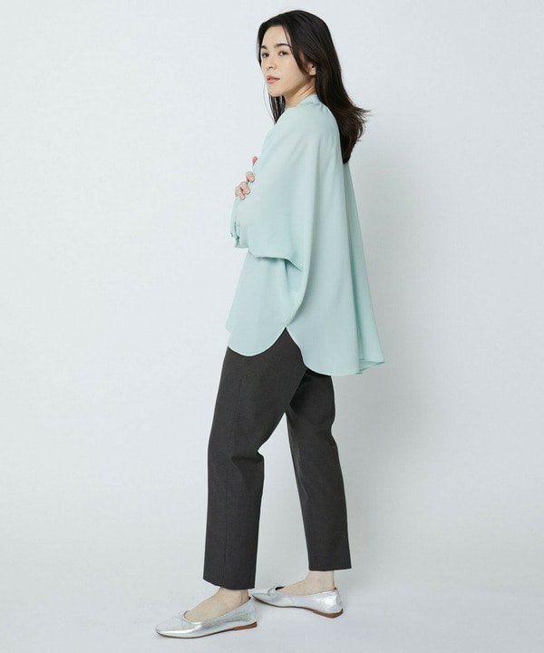 【Lサイズ】綿麻オックスストレッチパンツ 詳細画像