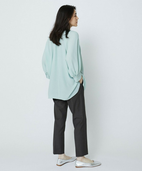 【Lサイズ】綿麻オックスストレッチパンツ 詳細画像