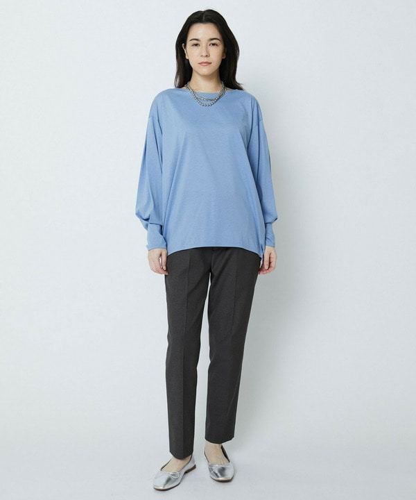 【Lサイズ】綿麻オックスストレッチパンツ 詳細画像