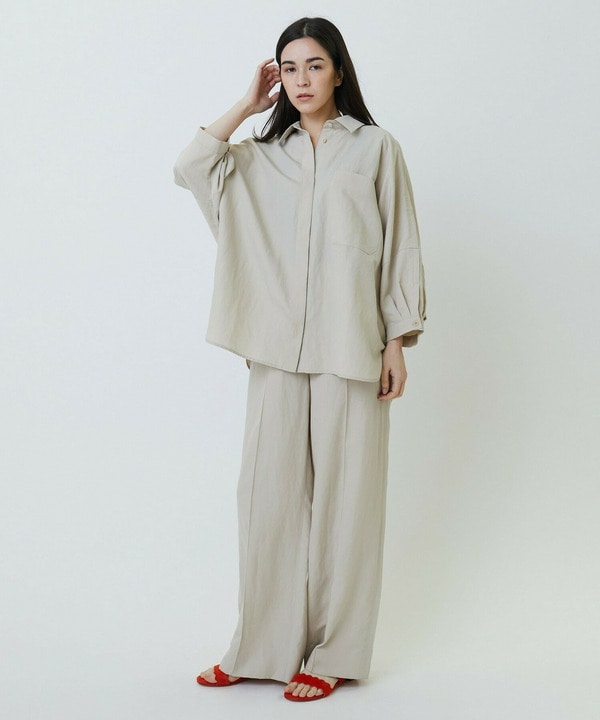 【Lサイズ】ナチュラルタンブラーイージーワイドパンツ 詳細画像