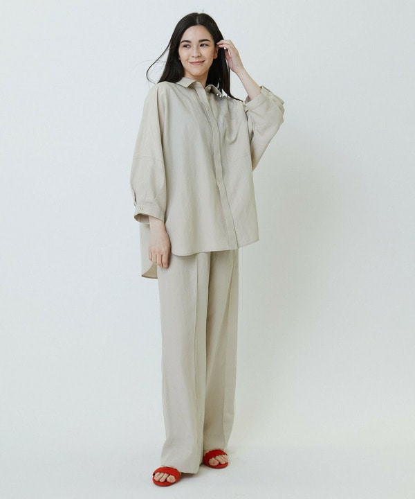 【Lサイズ】ナチュラルタンブラーイージーワイドパンツ 詳細画像