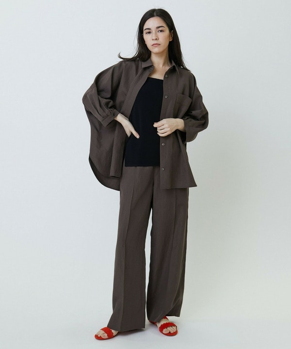 【Lサイズ】ナチュラルタンブラーイージーワイドパンツ 詳細画像