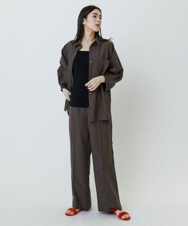 【Lサイズ】ナチュラルタンブラーイージーワイドパンツ 詳細画像