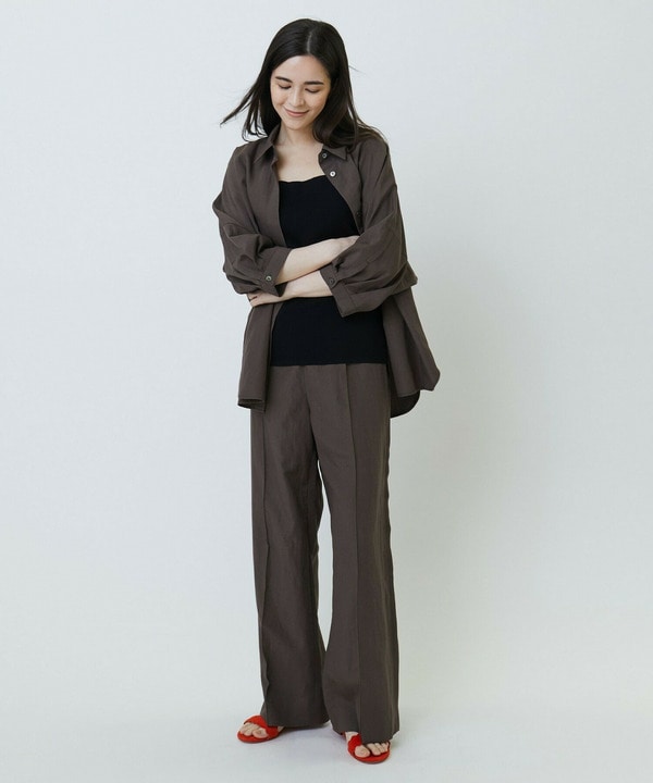 【Lサイズ】ナチュラルタンブラーイージーワイドパンツ 詳細画像