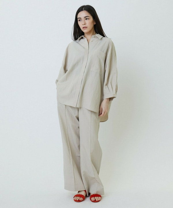 【Lサイズ】ナチュラルタンブラーイージーワイドパンツ 詳細画像